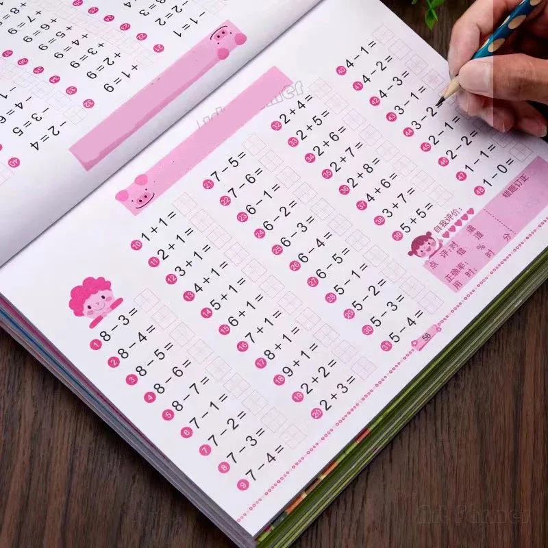 60 Pages/Book Addition and Subtraction Children's Learning Mathematics Workbook Handwritten Arithmetic Exercise Books Notebooks
60 Pages/Book Addition and Subtraction Children's Learning Mathematics Workbook Handwritten Arithmetic Exercise Books Notebooks
