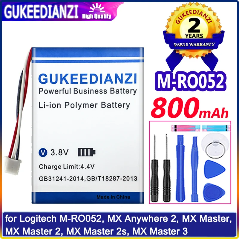 Battery 800mAh for Logitech M-RO052, MX Anywhere 2 Anywhere2, MX Master, MX Master 2 Master2, MX Master 2s, MX Master 3 Master3
Battery 800mAh for Logitech M-RO052, MX Anywhere 2 Anywhere2, MX Master, MX Master 2 Master2, MX Master 2s, MX Master 3 Master3