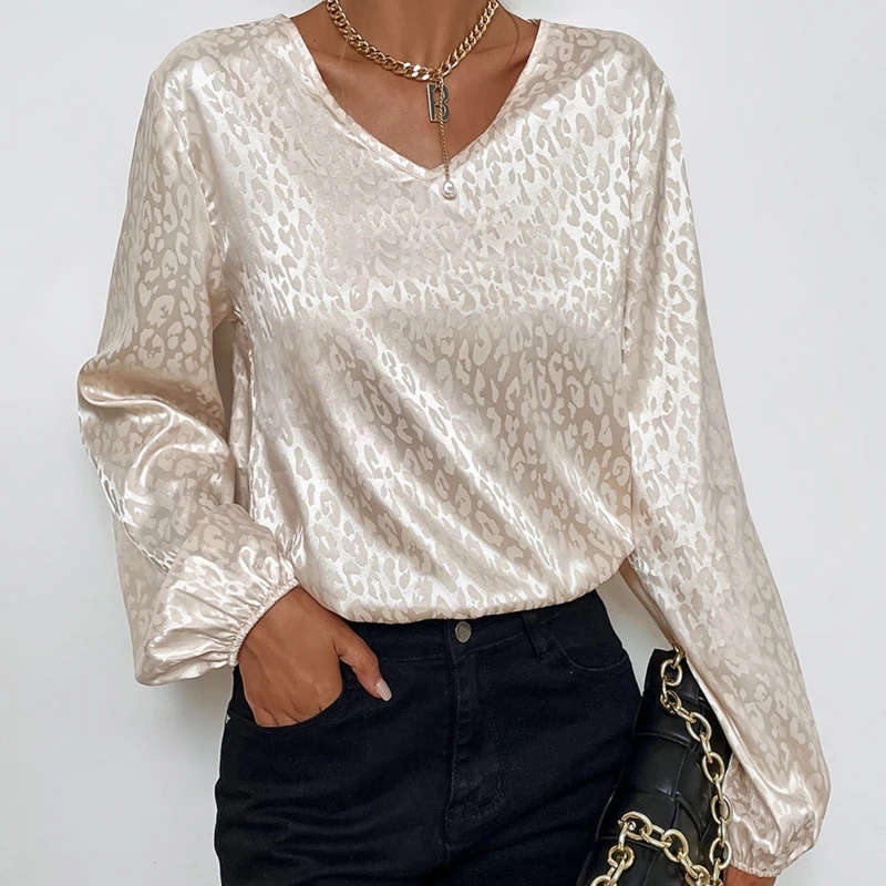 Office Lady Leopard Printing Chiffon Shirt Spring Autumn V-Neck Long Lantern Sleeve Loose Pullovers Blouse Women's Clothing
Office Lady Leopard Printing Chiffon Shirt Spring Autumn V-Neck Long Lantern Sleeve Loose Pullovers Blouse Women's Clothing