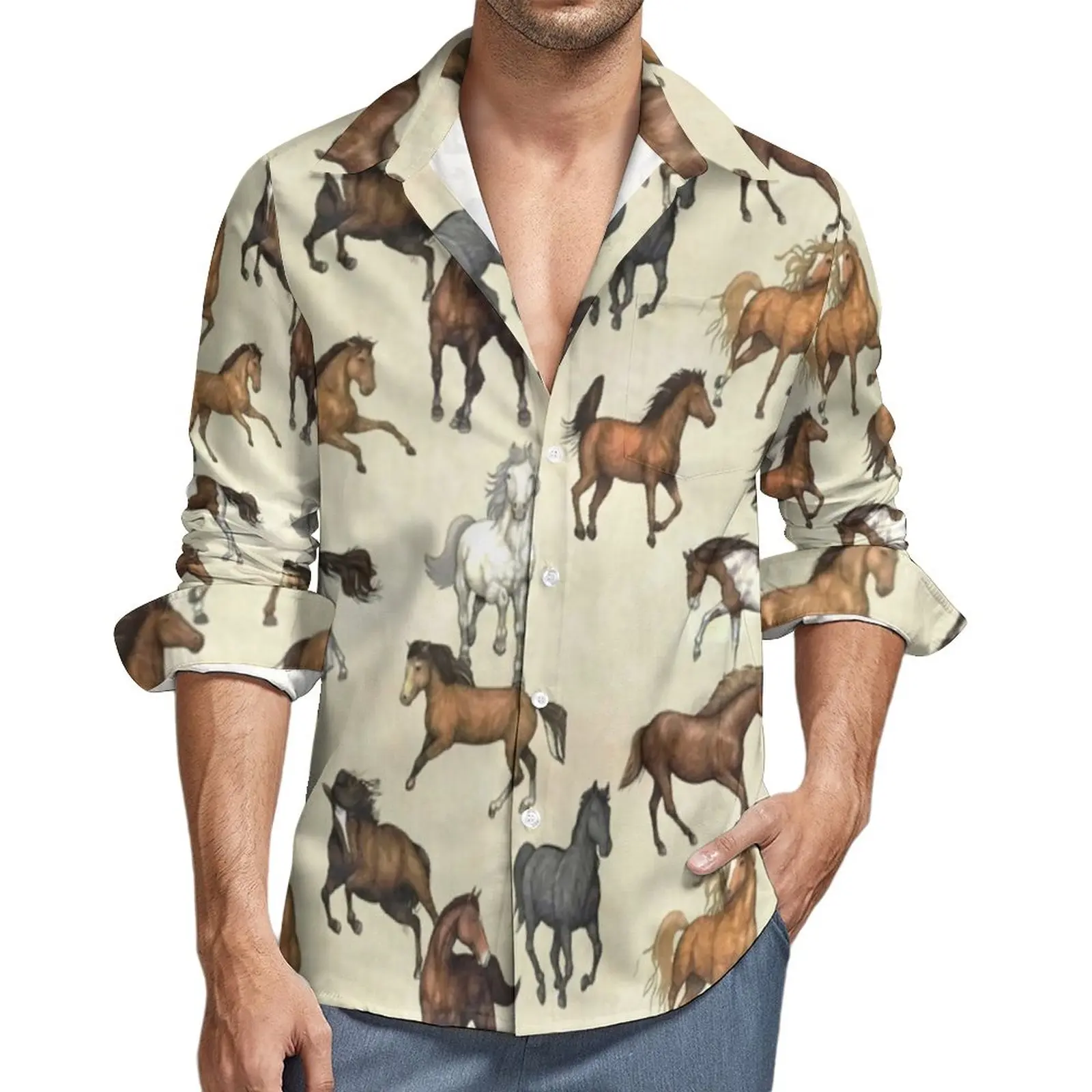 Sunset Horse Shirt Man Cool Animal Print Casual Shirts Street Style Graphic Blouses Long Sleeve Vintage Oversize Clothing Gift
Sunset Horse Shirt Man Cool Animal Print Casual Shirts Street Style Graphic Blouses Long Sleeve Vintage Oversize Clothing Gift