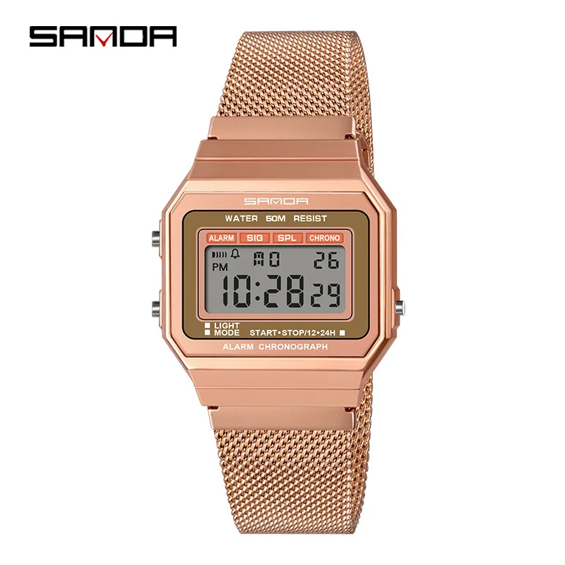 SANDA Popular Fashion Cool Personality Luminous Waterproof Men's Square Electronic Watch Multifunctional Watch
SANDA Popular Fashion Cool Personality Luminous Waterproof Men's Square Electronic Watch Multifunctional Watch