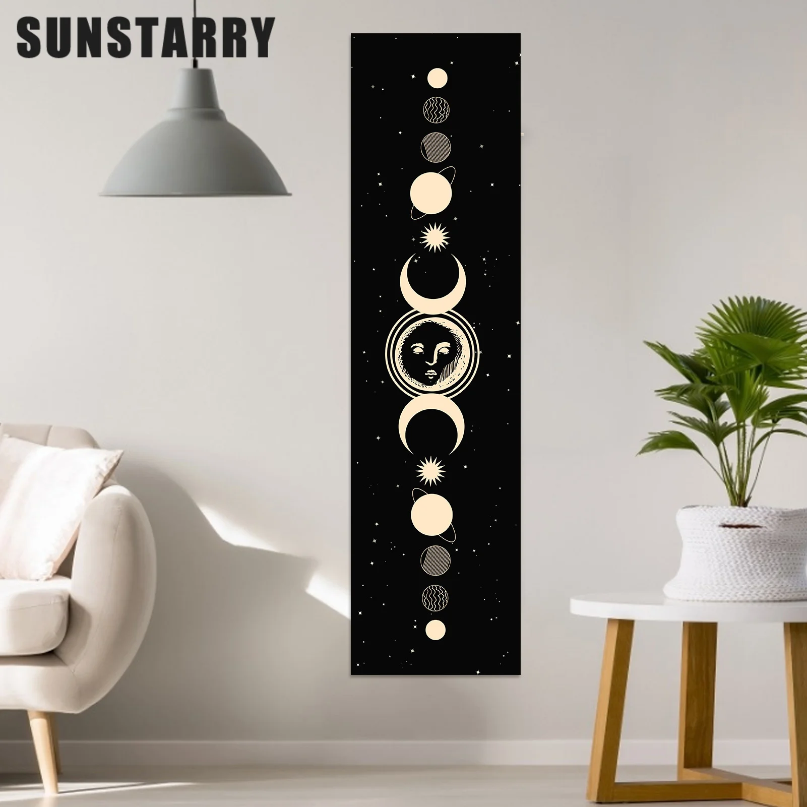 

Moon Phase Tapestry Wall Hanging Psychedelic Planet Galaxy Space Tapestry Trippy Tapestries Black And White Wall Art Dorm Decor