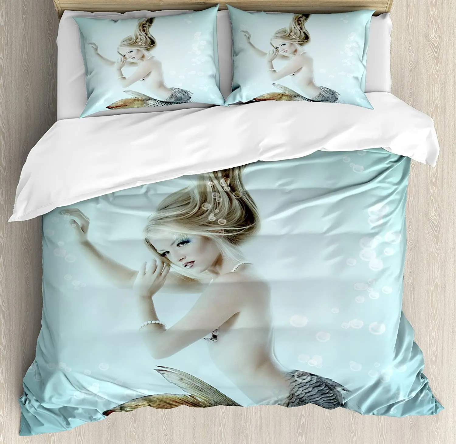 Mermaid Bedding Set Comforter Duvet Cover Pillow Shams Floating Mermaid with Water Bubbles Underwat Bedding Cover Double Bed Set
Mermaid Bedding Set Comforter Duvet Cover Pillow Shams Floating Mermaid with Water Bubbles Underwat Bedding Cover Double Bed Set