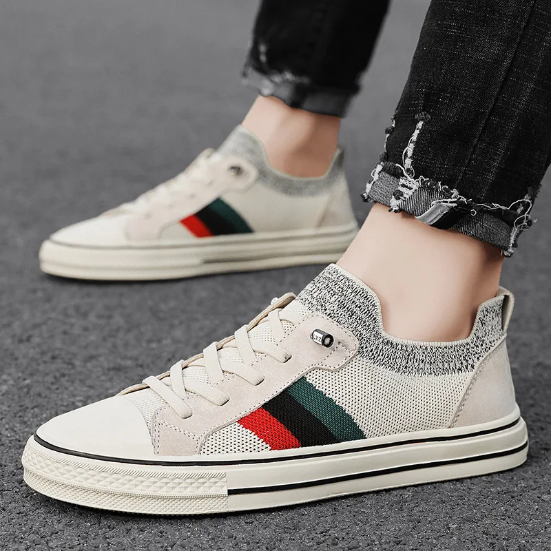2022 Men Casual Shoes for Man Spring Summer Fashion Breathable Knit Flat Skateboard Shoes Striped New Design Loafers
2022 Men Casual Shoes for Man Spring Summer Fashion Breathable Knit Flat Skateboard Shoes Striped New Design Loafers