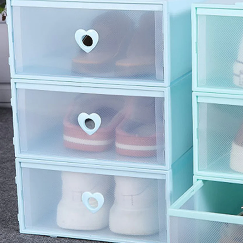 Shoe Box Plastic Drawer Thickened Dustproof Shoe Organizer Box Shoe Cabinet Heart-shaped Pull Ring Design Stable Stacking
Shoe Box Plastic Drawer Thickened Dustproof Shoe Organizer Box Shoe Cabinet Heart-shaped Pull Ring Design Stable Stacking
