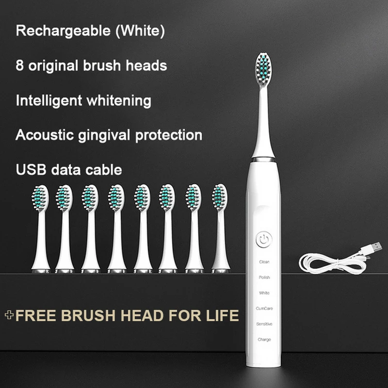 LOYLOV sonic Electric Toothbrush Soft Bristle electric toothbrushes With 8 brush Heads Lifetime free give away toothbrush head
LOYLOV sonic Electric Toothbrush Soft Bristle electric toothbrushes With 8 brush Heads Lifetime free give away toothbrush head