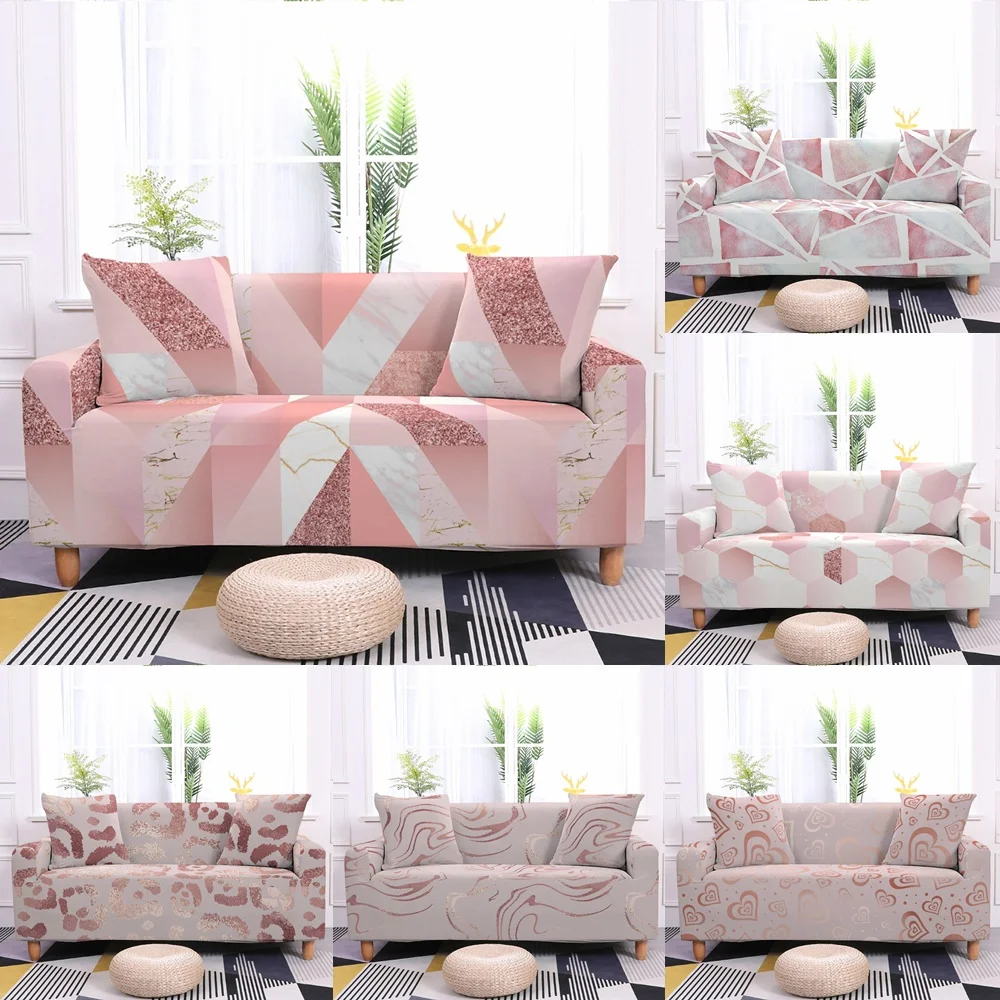 Pink Gold Geometric Elastic Sofa Cover For Living Room Marble Triangle Couch Covers Sectional Corner L Shape Armchair Slipcover
Pink Gold Geometric Elastic Sofa Cover For Living Room Marble Triangle Couch Covers Sectional Corner L Shape Armchair Slipcover