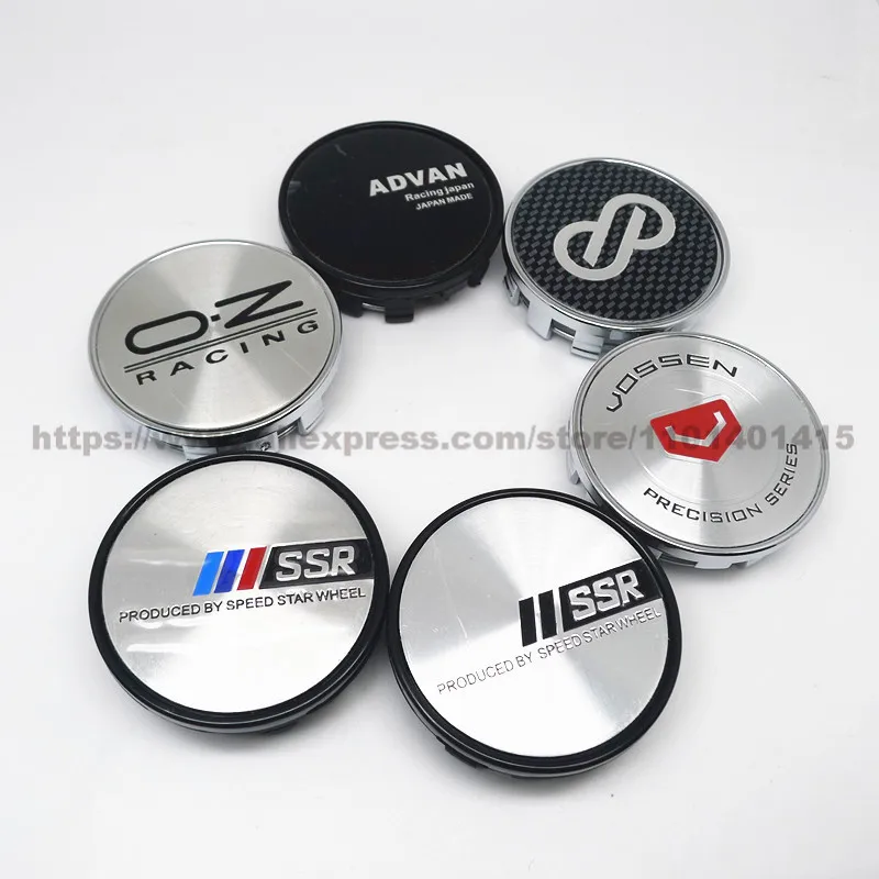 

4pcs 54mm 50mm Car Wheel Center Caps Hub SSR Vossen Enkei Advan OZ Racing Car Styling Rims Cover Emblem Badge