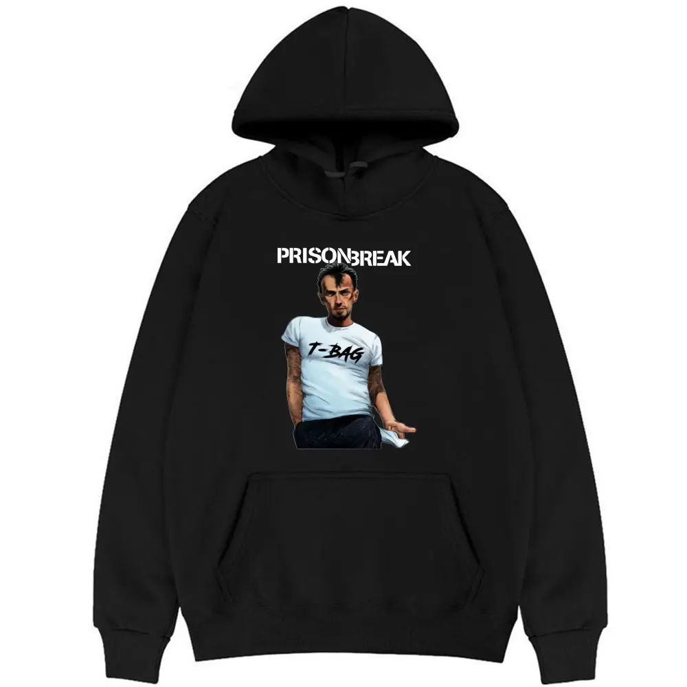

Prison Break T-bag Hoodie Man Hipster Design Streetwear Men Women Funny Black Hoodies Original Creative Graphic Print Sweatshirt
