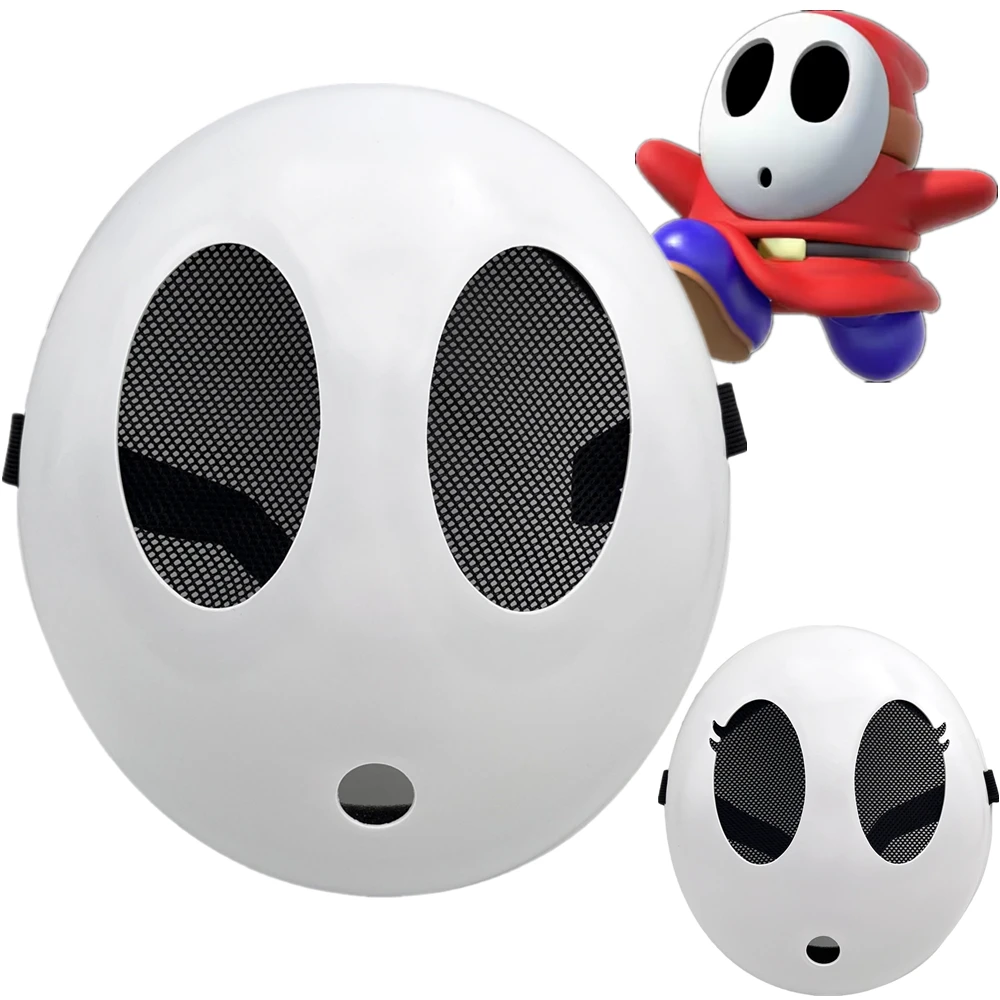 

Halloween Game Super Luigi Bros Shy Guy Mask Cosplay Costume Face Masks Fancy Kid Adult Unisex Prop