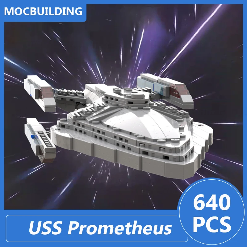 USS Prometheus масштаб 1:1250 модель Moc строительные блоки пространство сделай сам сборные