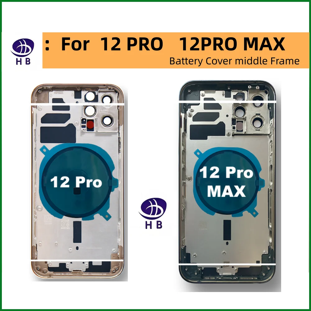For iPhone 12 12Pro 12PROMAX Battery Back Cover New Case + Mid Frame Case + SIM Tray + Side Keys For iPhone 12 Pro Parts housing
For iPhone 12 12Pro 12PROMAX Battery Back Cover New Case + Mid Frame Case + SIM Tray + Side Keys For iPhone 12 Pro Parts housing