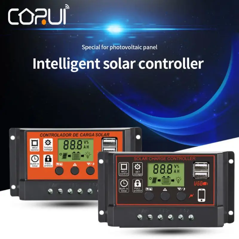 CORUI 10A 20A 30A PWM Solar Charge Controller 12V 24V Regulator With LCD Display Dual USB Charging Solar Controller Smart Home
CORUI 10A 20A 30A PWM Solar Charge Controller 12V 24V Regulator With LCD Display Dual USB Charging Solar Controller Smart Home