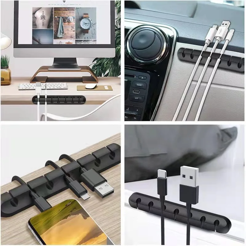 Silicone Cable Winder Desktop Power Cord Wire Storage Clamp Clips USB Data Wire Management Self-adhesive Cord Holder Organizer
Silicone Cable Winder Desktop Power Cord Wire Storage Clamp Clips USB Data Wire Management Self-adhesive Cord Holder Organizer