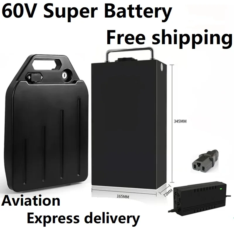 Air Express Free 60V Super Waterproof Lithium Ion Rechargeable Battery Pack Charger for: Golf Carts, Trolleys, Instruments,Etc
Air Express Free 60V Super Waterproof Lithium Ion Rechargeable Battery Pack Charger for: Golf Carts, Trolleys, Instruments,Etc