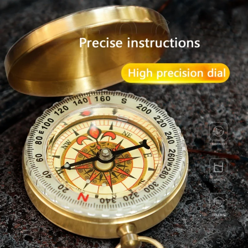 Waterproof Camping Flip Compasses Portable Multifunctional Mini Copper Navigation Compass With Luminous Pocket Watch Compass
Waterproof Camping Flip Compasses Portable Multifunctional Mini Copper Navigation Compass With Luminous Pocket Watch Compass