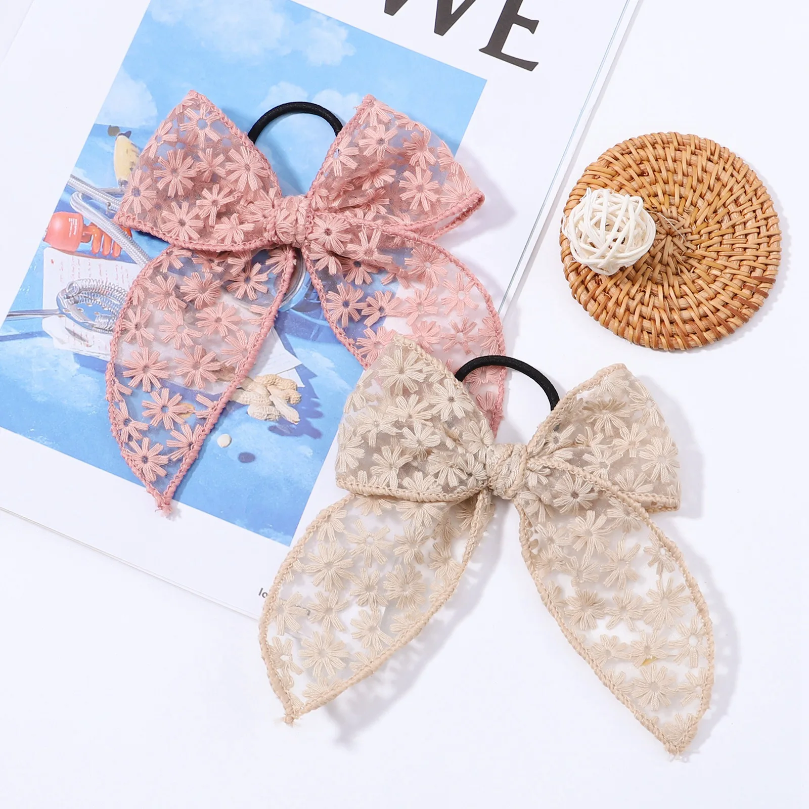 50 Pcs/Lot,15CM Sweet Lace Embroidery Bowknot Elastic Hair Bands For Girls Rubber Band Hair Ropes Ponytail Holder Kids Headband
50 Pcs/Lot,15CM Sweet Lace Embroidery Bowknot Elastic Hair Bands For Girls Rubber Band Hair Ropes Ponytail Holder Kids Headband