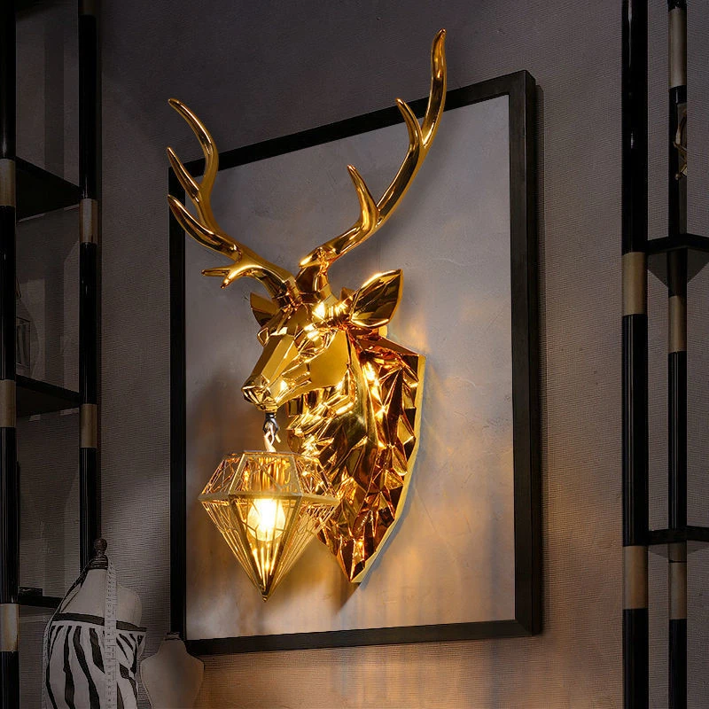 Retro Resin Antler Wall Lights Nordic Deer Head LED Wall Lamp for Living Room Bedroom Corridor Staircase Background Decor Lamps
Retro Resin Antler Wall Lights Nordic Deer Head LED Wall Lamp for Living Room Bedroom Corridor Staircase Background Decor Lamps