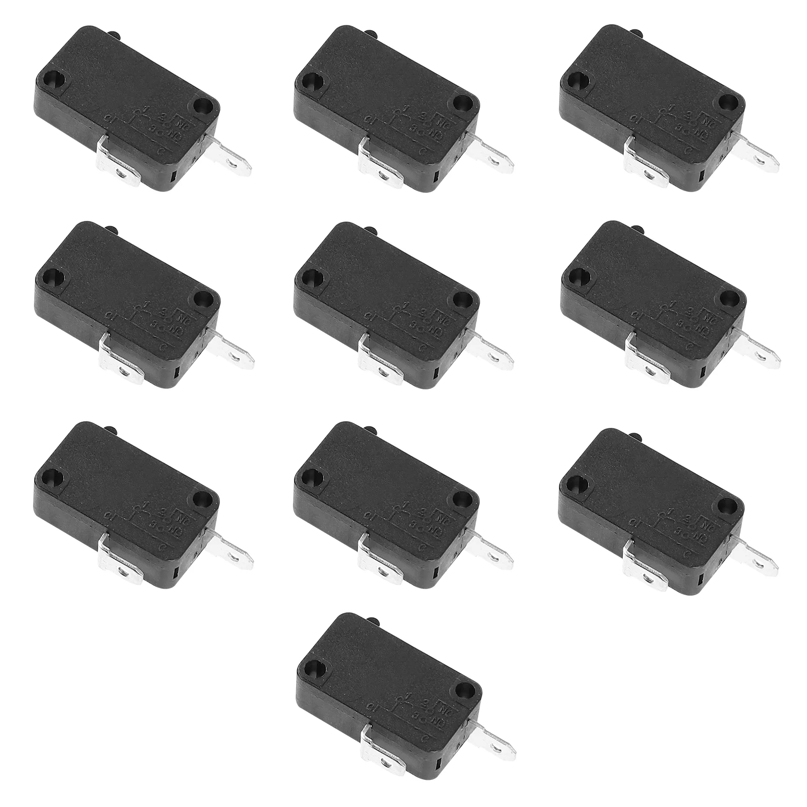 

10 Pcs 2 Pin Limit Switch Position Snap Buttons Door Micro 16a Rice Cooker Microwave Appliance Normally Open SPDT Action