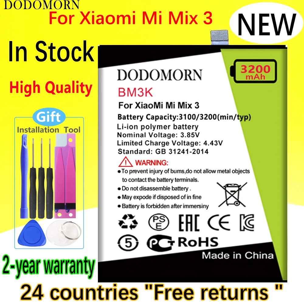 

Аккумулятор DODOMORN BM3K для смартфона Xiaomi Mi Mix 3 Mix3/умная фотография высокого качества + аккумулятор с номером отслеживания