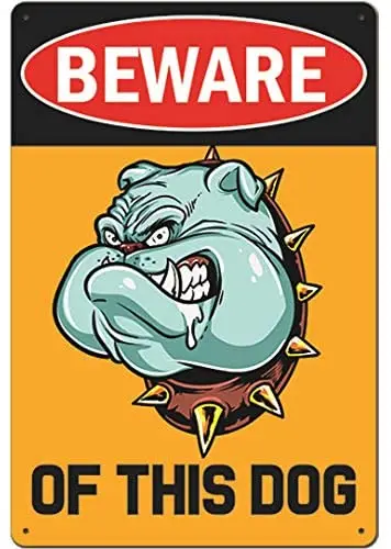 Original Retro Design Beware of This Dog Tin Metal Signs Wall Art | Thick Tinplate Print Poster Wall Decoration for Yards
Original Retro Design Beware of This Dog Tin Metal Signs Wall Art | Thick Tinplate Print Poster Wall Decoration for Yards