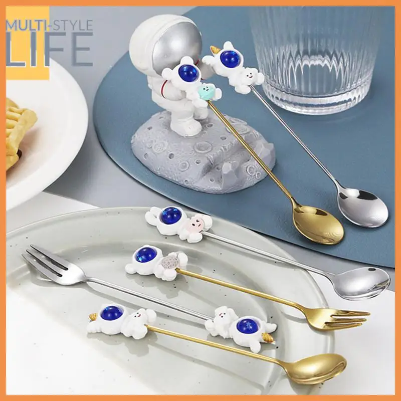 Stainless Steel Doll Spoon Cartoon Dinnerware Cake Fruit Tableware Astronaut Style Fruit Fork Special Gift Scoop Dessert Spoon
Stainless Steel Doll Spoon Cartoon Dinnerware Cake Fruit Tableware Astronaut Style Fruit Fork Special Gift Scoop Dessert Spoon