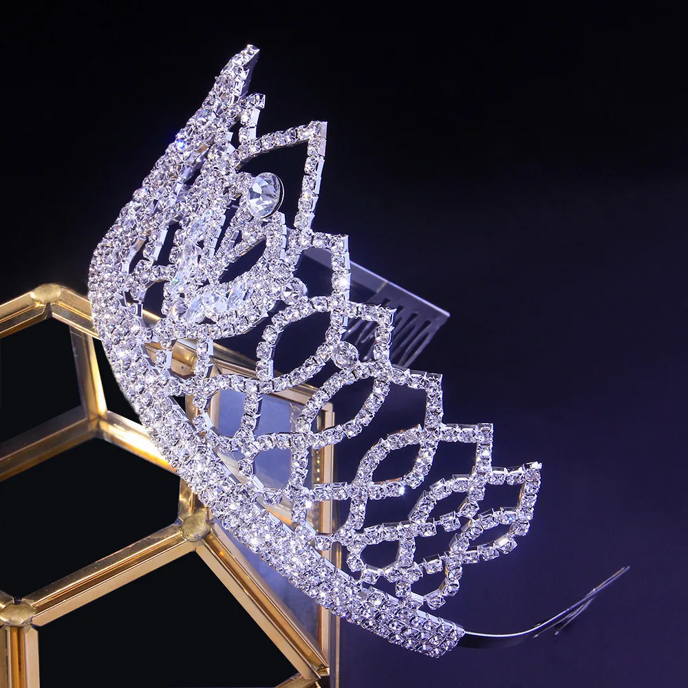 Zircon Crown Baroque Rhinestone Headband Cross Border Wedding Dress Bridal Ornament Female Crown Bridal Hair Accessories Women 
Zircon Crown Baroque Rhinestone Headband Cross Border Wedding Dress Bridal Ornament Female Crown Bridal Hair Accessories Women