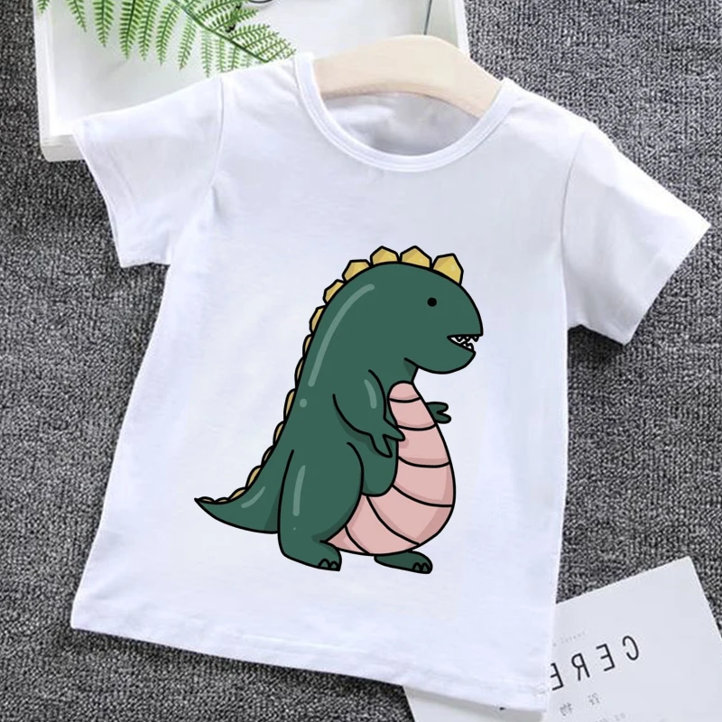 Dinosaur Cartoon Cute Printing Kawaii Korean Version Boy Girl T Shirt Top Children's Clothing From 2 To 7 Years 2022 Summer Tees
Dinosaur Cartoon Cute Printing Kawaii Korean Version Boy Girl T Shirt Top Children's Clothing From 2 To 7 Years 2022 Summer Tees