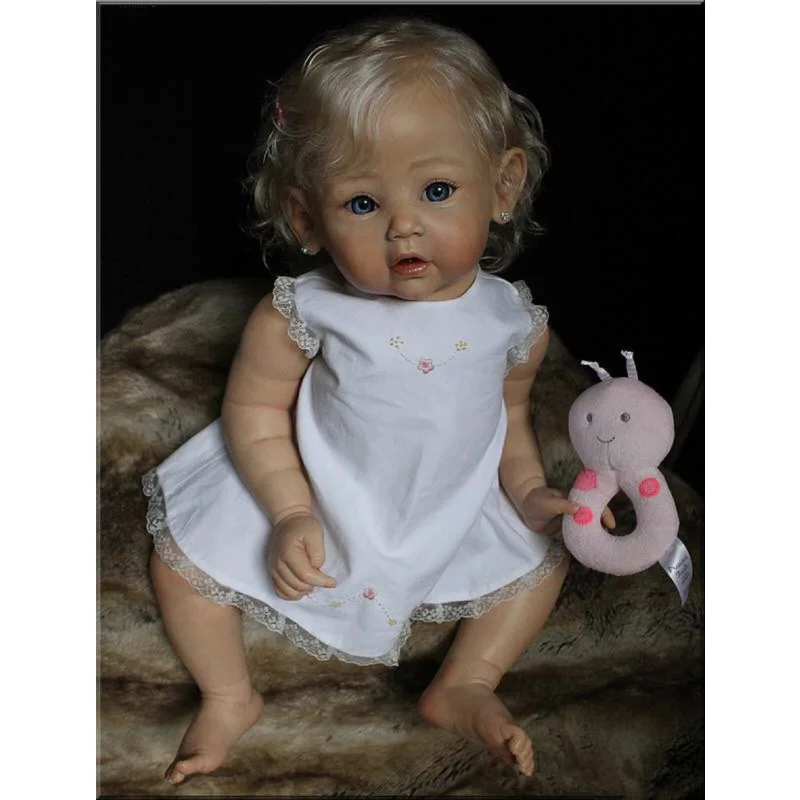 60CM Soft Silicone Reborn Baby for Girl 3D-Paint Skin Cloth Body with Vascular Realistic Blond Hair Princess Toddler Art Doll
60CM Soft Silicone Reborn Baby for Girl 3D-Paint Skin Cloth Body with Vascular Realistic Blond Hair Princess Toddler Art Doll