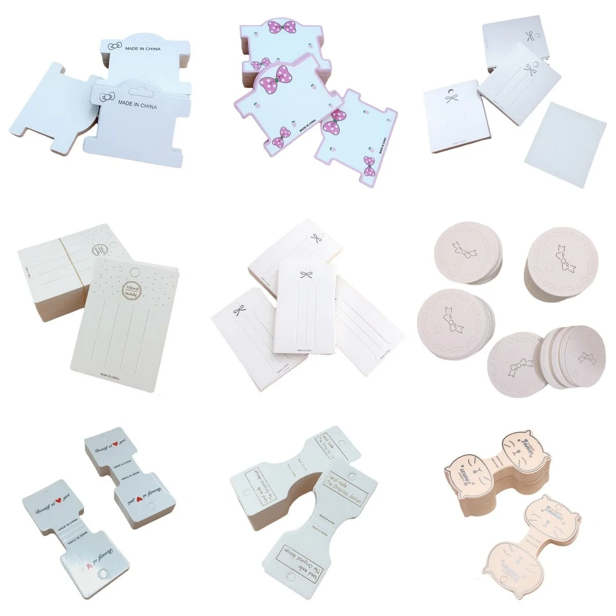50pcs Square Round Display Cards For Necklace Bracelet Earrings Ear Studs Cardboard Package Hair Clips White Craft Hang Tag Card
50pcs Square Round Display Cards For Necklace Bracelet Earrings Ear Studs Cardboard Package Hair Clips White Craft Hang Tag Card