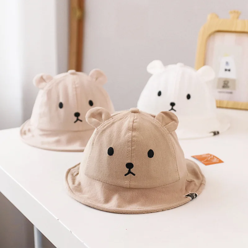 Cute Bear Baby Bucket Hat With Ears Newborn Spring Summer Boy Girl Sun Hats Beach Kids Child Cotton Solid Color Panama Cap
Cute Bear Baby Bucket Hat With Ears Newborn Spring Summer Boy Girl Sun Hats Beach Kids Child Cotton Solid Color Panama Cap