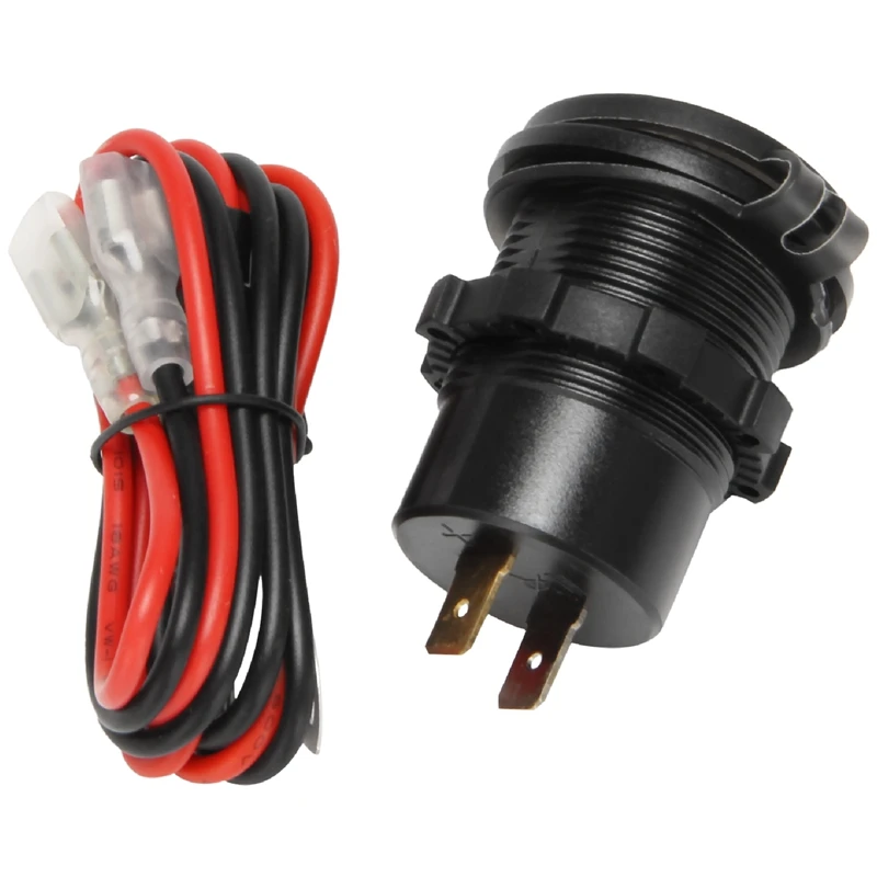 PD Type C 48W Dual USB Car Charger Socket, QC 3.0 Car Fast Charger With Voltmeter And Switch For Boat Truck RV
PD Type C 48W Dual USB Car Charger Socket, QC 3.0 Car Fast Charger With Voltmeter And Switch For Boat Truck RV