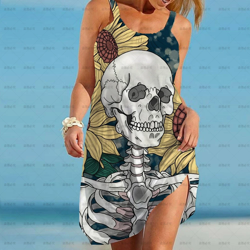 Skull Flower Sexy Fashion Boho Clothing Outing 3D Digital Printing Party Dresses Beach Women 2023 Sling Cover-ups Gothic Bikini
Skull Flower Sexy Fashion Boho Clothing Outing 3D Digital Printing Party Dresses Beach Women 2023 Sling Cover-ups Gothic Bikini