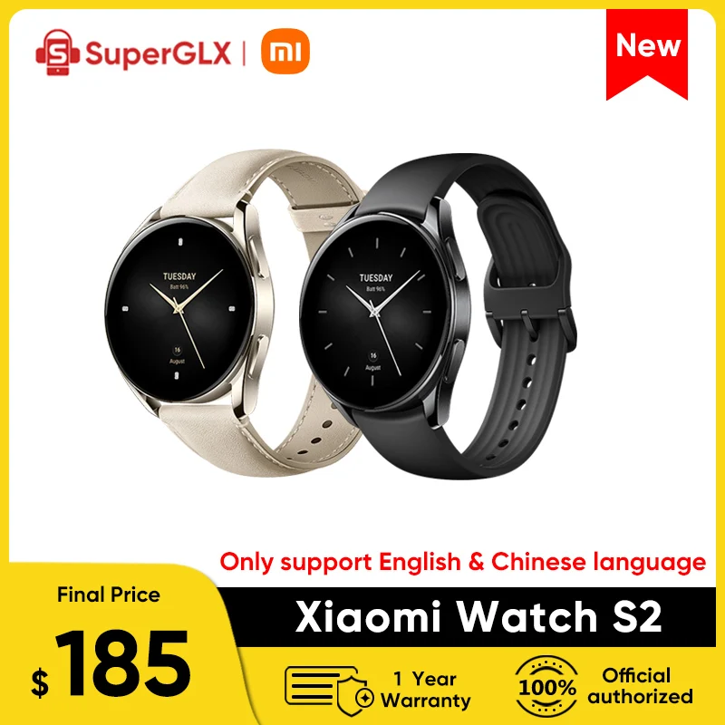 100% New Original Xiaomi Watch S2 42mm/46mm Smartwatch 1.32''/1.43'' AMOLED Display 305mAh/500mAh Battery 5ATM Waterproof Watch
100% New Original Xiaomi Watch S2 42mm/46mm Smartwatch 1.32''/1.43'' AMOLED Display 305mAh/500mAh Battery 5ATM Waterproof Watch
