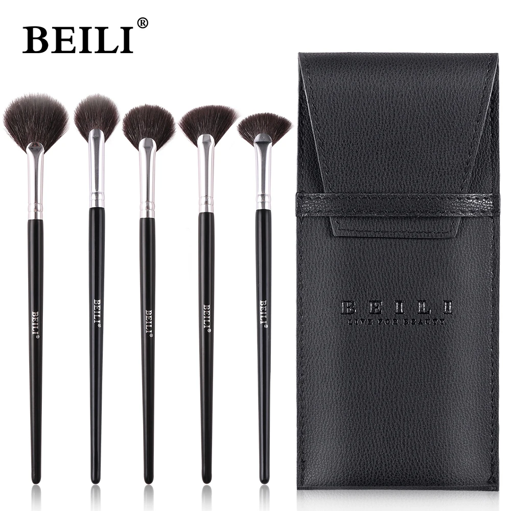 BEILI Fan Makeup Brushes Goat hair Highlighter Blusher Brushes High Quality For Professional Makeup Brush Set With Cosmetic Bag
BEILI Fan Makeup Brushes Goat hair Highlighter Blusher Brushes High Quality For Professional Makeup Brush Set With Cosmetic Bag