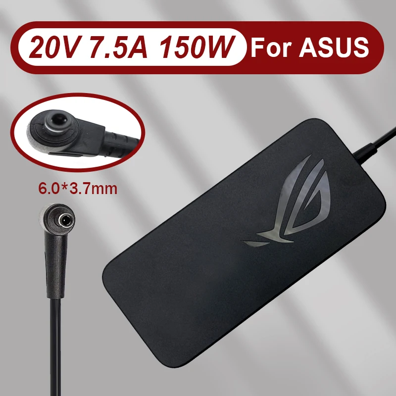 

20V 7.5A 150W 6.0*3.7mm ADP-150CH B Laptop Adapter For Asus TUF Gaming A15 FX505 FX505D FX505DT FX95G/D FX95GT AC Power Charger