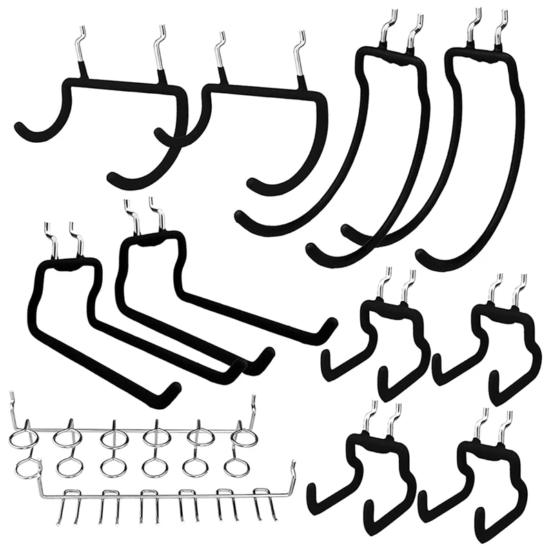 12Pcs Peg Board Tool Hooks, Heavy Duty Pegboard Set Pegboard Accessories for Garage Bathroom Retail Display Shelf Board
12Pcs Peg Board Tool Hooks, Heavy Duty Pegboard Set Pegboard Accessories for Garage Bathroom Retail Display Shelf Board
