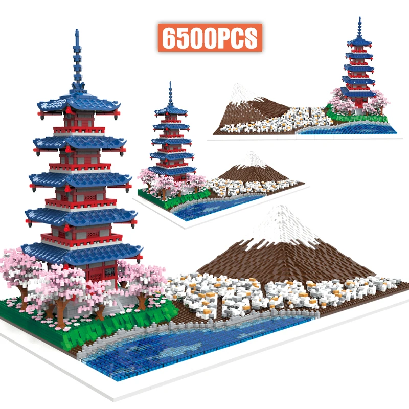 6500pcs City Japanese Style House Mount Fuji Tower Building Blocks Famous Cherry Blossoms Pavilion Architecture Toys for Kids
6500pcs City Japanese Style House Mount Fuji Tower Building Blocks Famous Cherry Blossoms Pavilion Architecture Toys for Kids