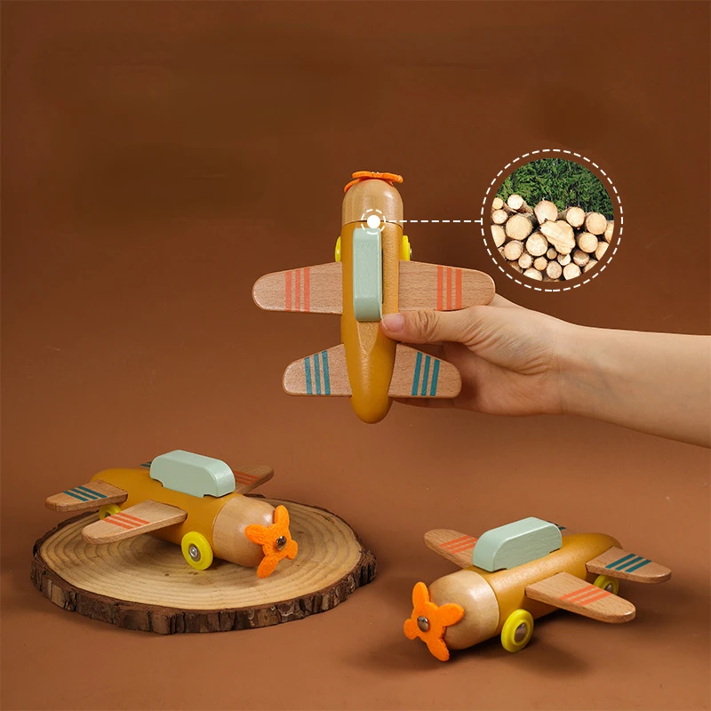 Креативный детский деревянный маленький самолет, игрушка-планер, развивающая игрушка, детская игрушка для упражнений на руки, модель