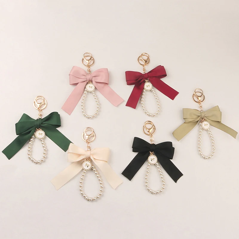 Bag Pendant Pendant Large Bowknot Keychain Pearl Keychain Headphone Case Accessories Sweet Fashionable Multi-color Fresh DIY
Bag Pendant Pendant Large Bowknot Keychain Pearl Keychain Headphone Case Accessories Sweet Fashionable Multi-color Fresh DIY