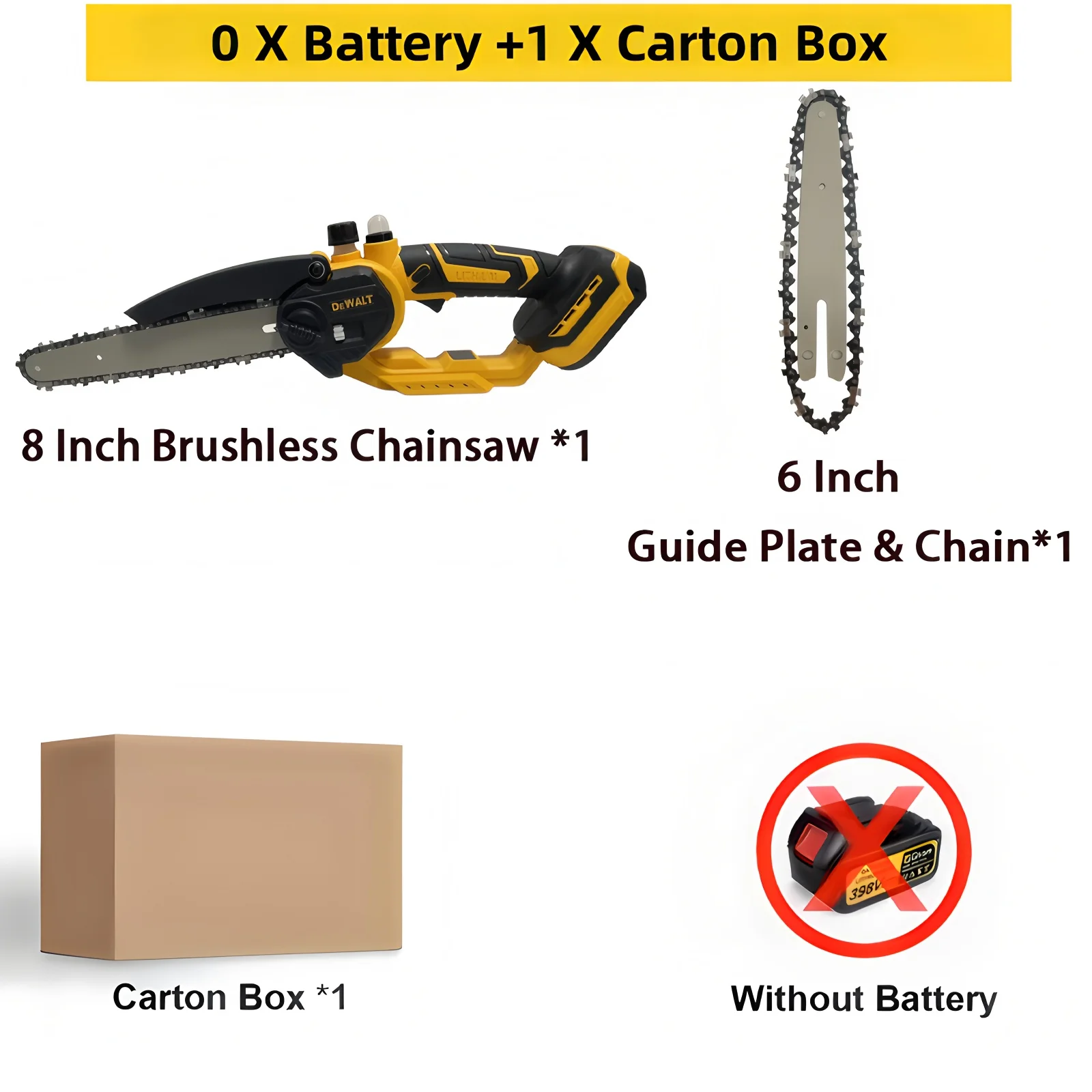 Для Dewalt 20 В аккумуляторная бесщеточная 8-дюймовая и 6-дюймовая бензопила, автоматическая масленка, электрическая аккумуляторная садовая цепная пила, электроинструменты для обрезки
Для Dewalt 20 В аккумуляторная бесщеточная 8-дюймовая и 6-дюймовая бензопила, автоматическая масленка, электрическая аккумуляторная садовая цепная пила, электроинструменты для обрезки