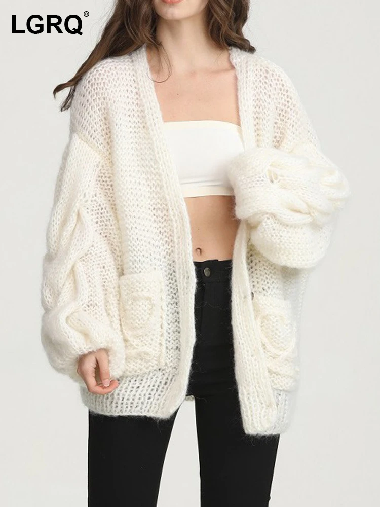 LGRQ 2023 Autumn Winter Trendy Solid Color Knitted Cardigan Women's Woolen Fashion High Quality Casual Handwoven Sweater 19F3455
LGRQ 2023 Autumn Winter Trendy Solid Color Knitted Cardigan Women's Woolen Fashion High Quality Casual Handwoven Sweater 19F3455