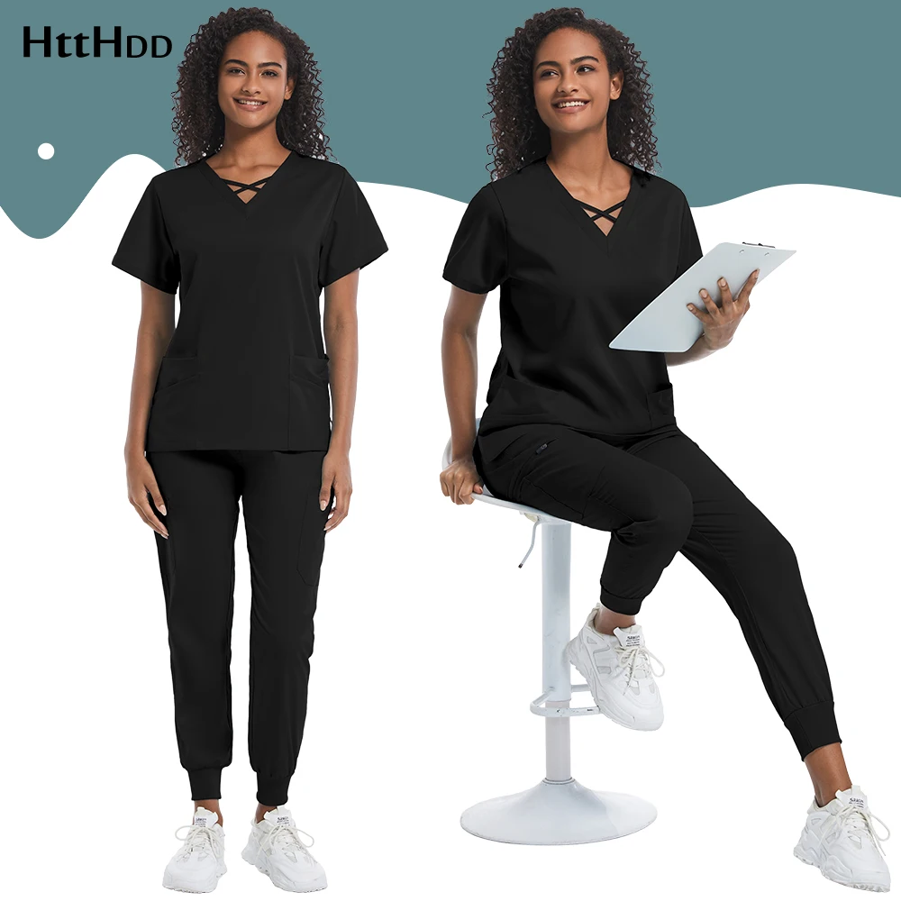 Medical Uniform Short Sleeved Elastic Dental Veterinary Work Clothes Beauty Hospital Operating Room Hand Women Nurse Scrubs Set
Medical Uniform Short Sleeved Elastic Dental Veterinary Work Clothes Beauty Hospital Operating Room Hand Women Nurse Scrubs Set