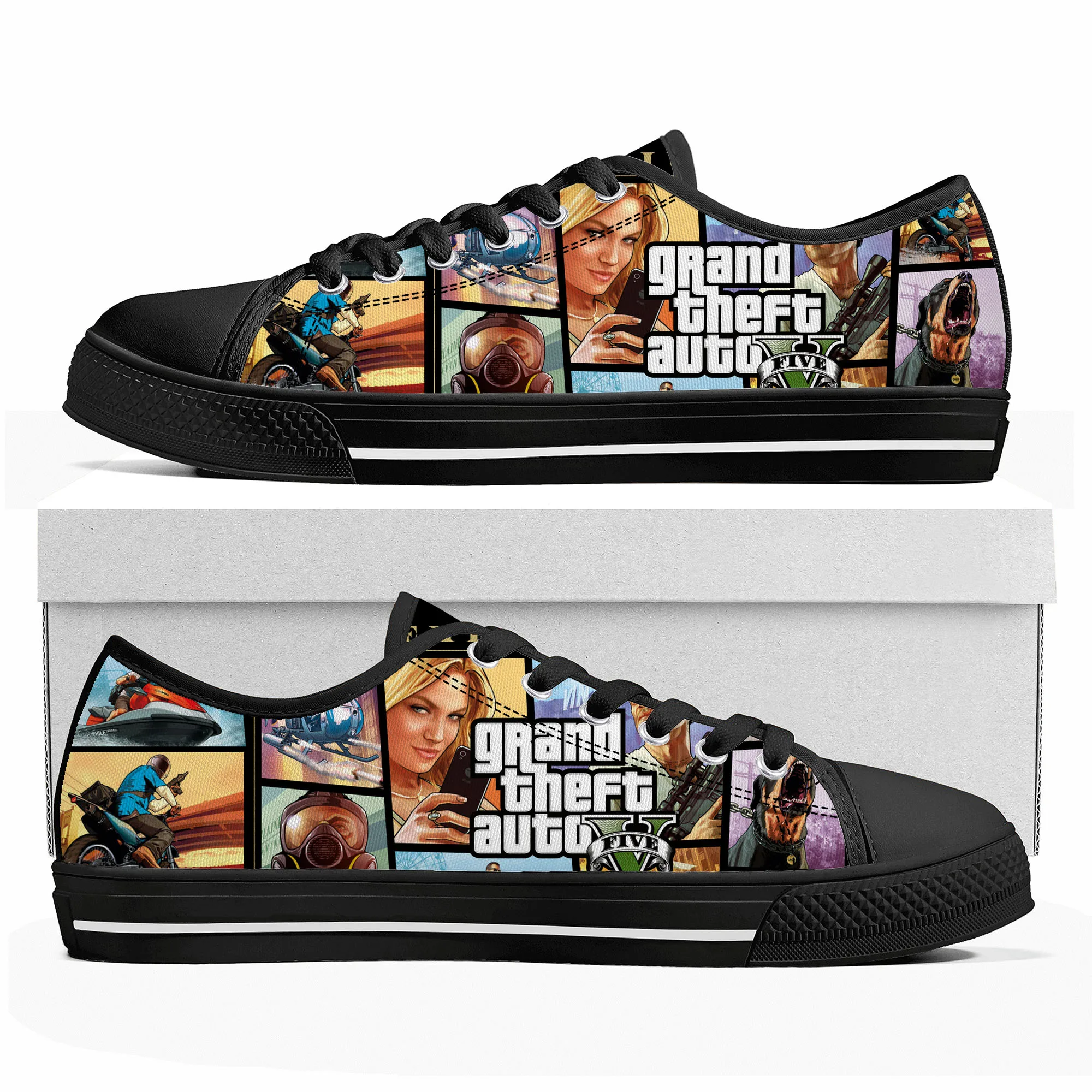 Anime Cartoon Grand Theft Auto GTA V 5 Low Top Sneakers Mens Womens Teenager Canvas Sneaker Casual Couple Shoes Custom Shoe
Anime Cartoon Grand Theft Auto GTA V 5 Low Top Sneakers Mens Womens Teenager Canvas Sneaker Casual Couple Shoes Custom Shoe