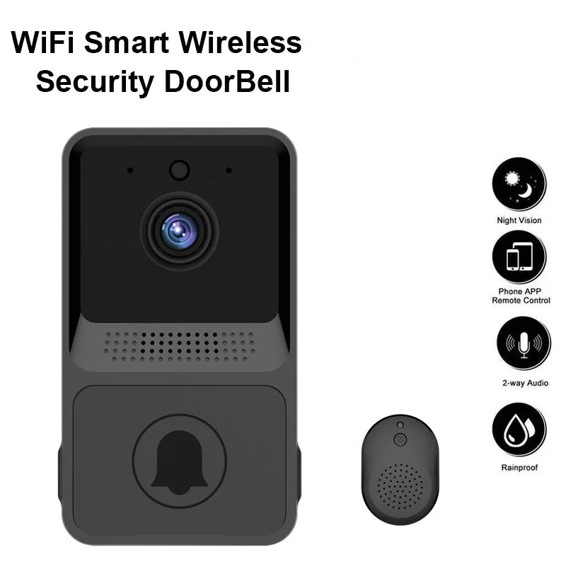 Z20 Smart Video Doorbell Smart Home Wireless Phone Door Bell Camera Security Video Voice Intercom Infrared Smart WIFI Doorbell
Z20 Smart Video Doorbell Smart Home Wireless Phone Door Bell Camera Security Video Voice Intercom Infrared Smart WIFI Doorbell
