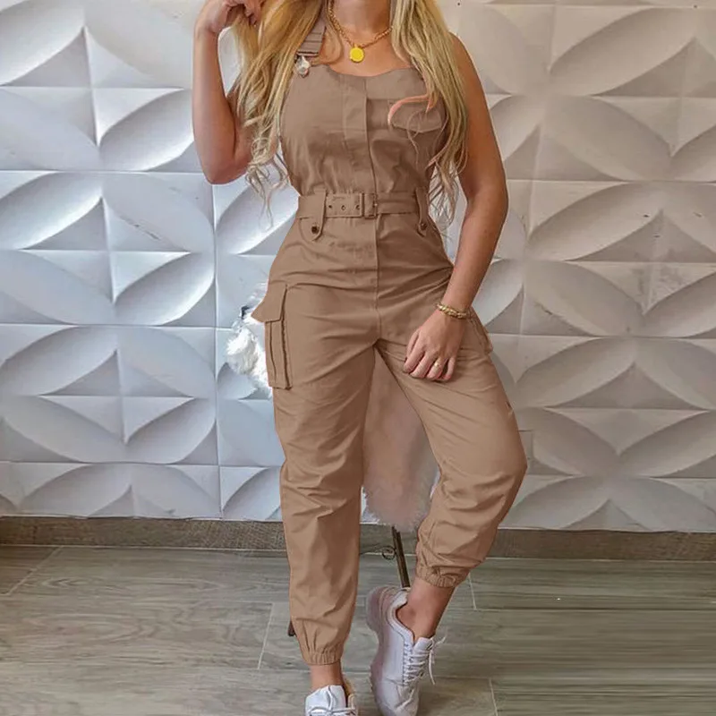 Fashion Jumpsuit Women Sleeveless Pockets Blet Ankle Tied Long Pants Overall Jumpsuit Overalls For Women Jump Suits For Women
Fashion Jumpsuit Women Sleeveless Pockets Blet Ankle Tied Long Pants Overall Jumpsuit Overalls For Women Jump Suits For Women