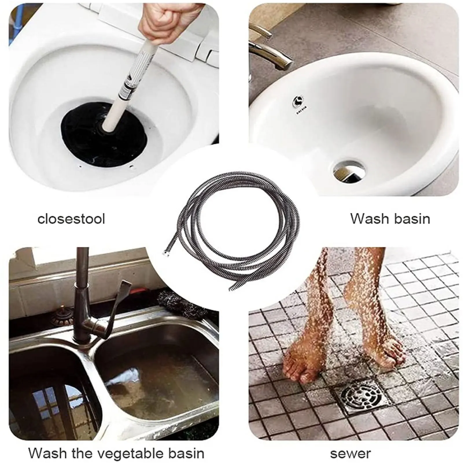 Toilet Snake Drain Unblocker High Pressure Electric Drill Spring Tube Applied To Kitchen Bathroom Clogged Pipe
Toilet Snake Drain Unblocker High Pressure Electric Drill Spring Tube Applied To Kitchen Bathroom Clogged Pipe