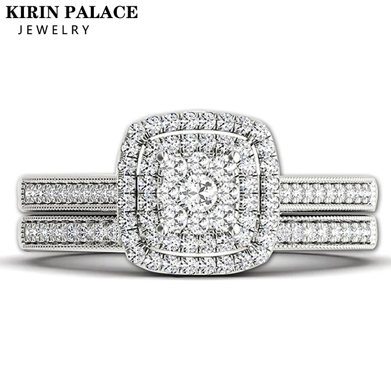 2pcs Engagement Rings for Women Original 925 Sterling Silver Ring Set 18K Gold Plated Bridal 2Ct Round Cut Lab Diamond Jewelry
2pcs Engagement Rings for Women Original 925 Sterling Silver Ring Set 18K Gold Plated Bridal 2Ct Round Cut Lab Diamond Jewelry