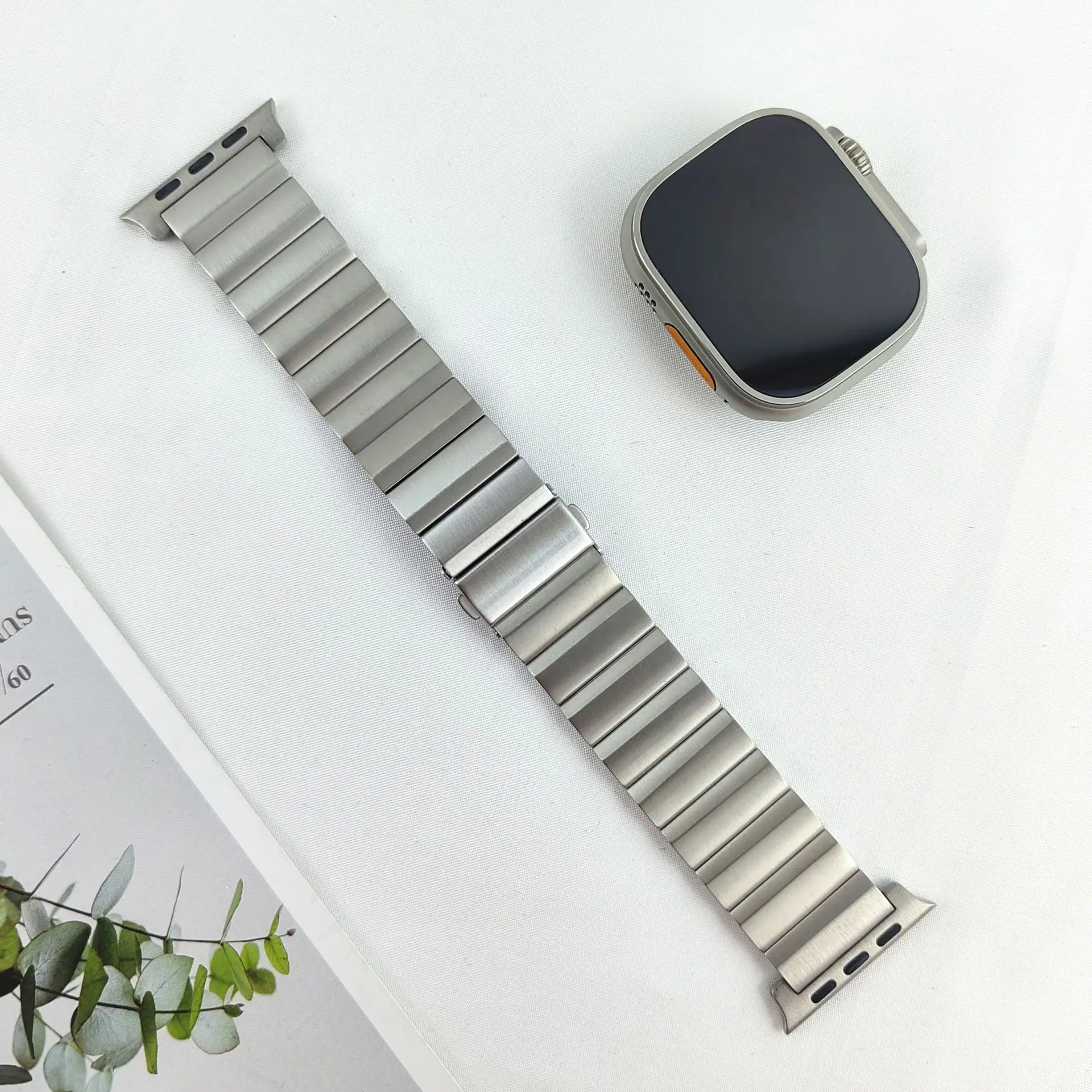 

Titanium Strap for Apple Watch Band Ultra 49mm 45mm 41mm 38 42mm 44mm Metal Strap Correas Iwatch Series 8 7 6 SE 5 4 3 Bracelet