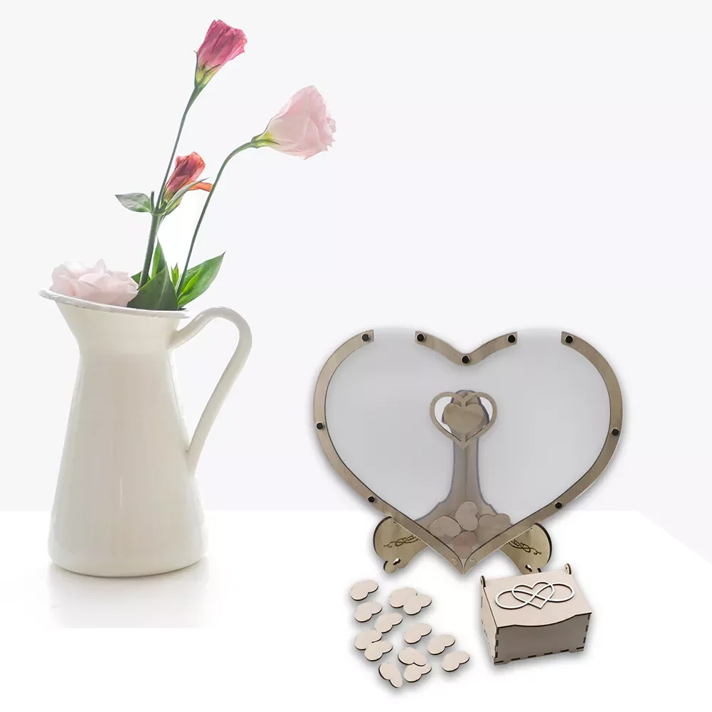 Heart Shaped Wedding Guest Book Alternative Rustic Wedding Guest Book Sign with Hearts Clip Box for Wedding DIY Home Decor
Heart Shaped Wedding Guest Book Alternative Rustic Wedding Guest Book Sign with Hearts Clip Box for Wedding DIY Home Decor